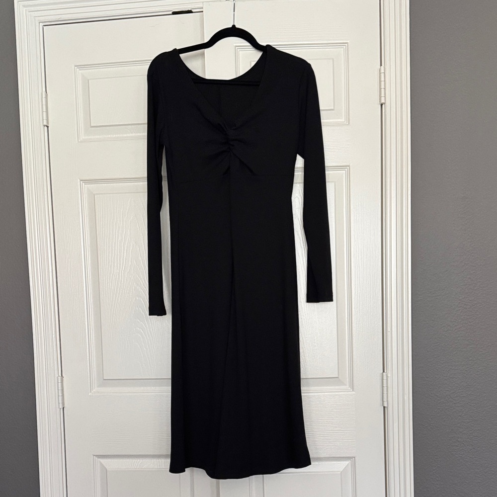 Nine Britton Reversible Black Long Sleeve Dress